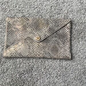 Elegant Snake Print Clutch